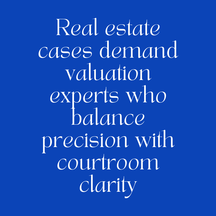 Selecting real estate valuation experts