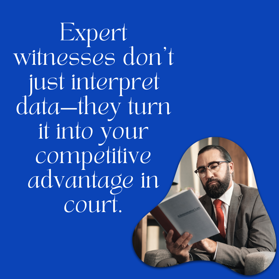 Using expert witness data in litigation